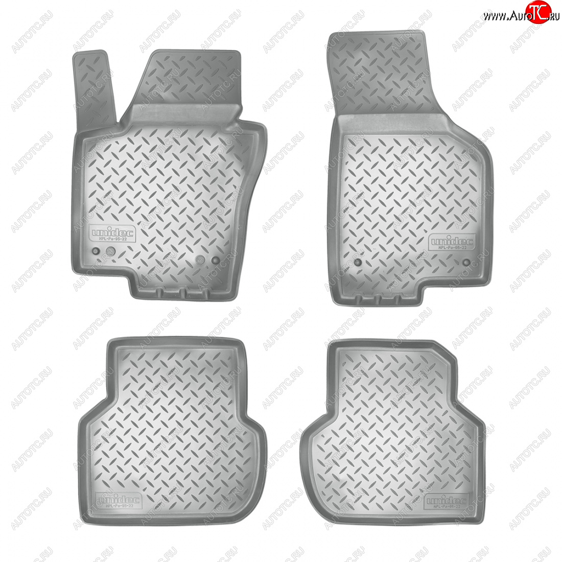 2 759 р. Коврики салонные Norplast  Volkswagen Jetta  A6 (2011-2015) седан дорестайлинг (серый)  с доставкой в г. Пермь