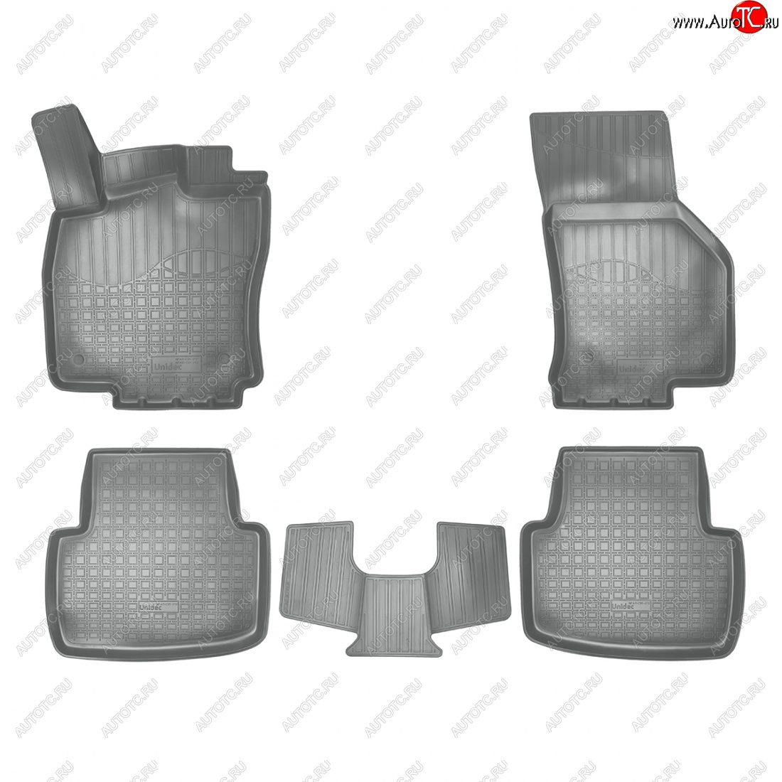 2 999 р. Коврики салонные 3D Norplast  Volkswagen Passat  B8 (2015-2019) седан дорестайлинг, универсал дорестайлинг (серый)  с доставкой в г. Пермь