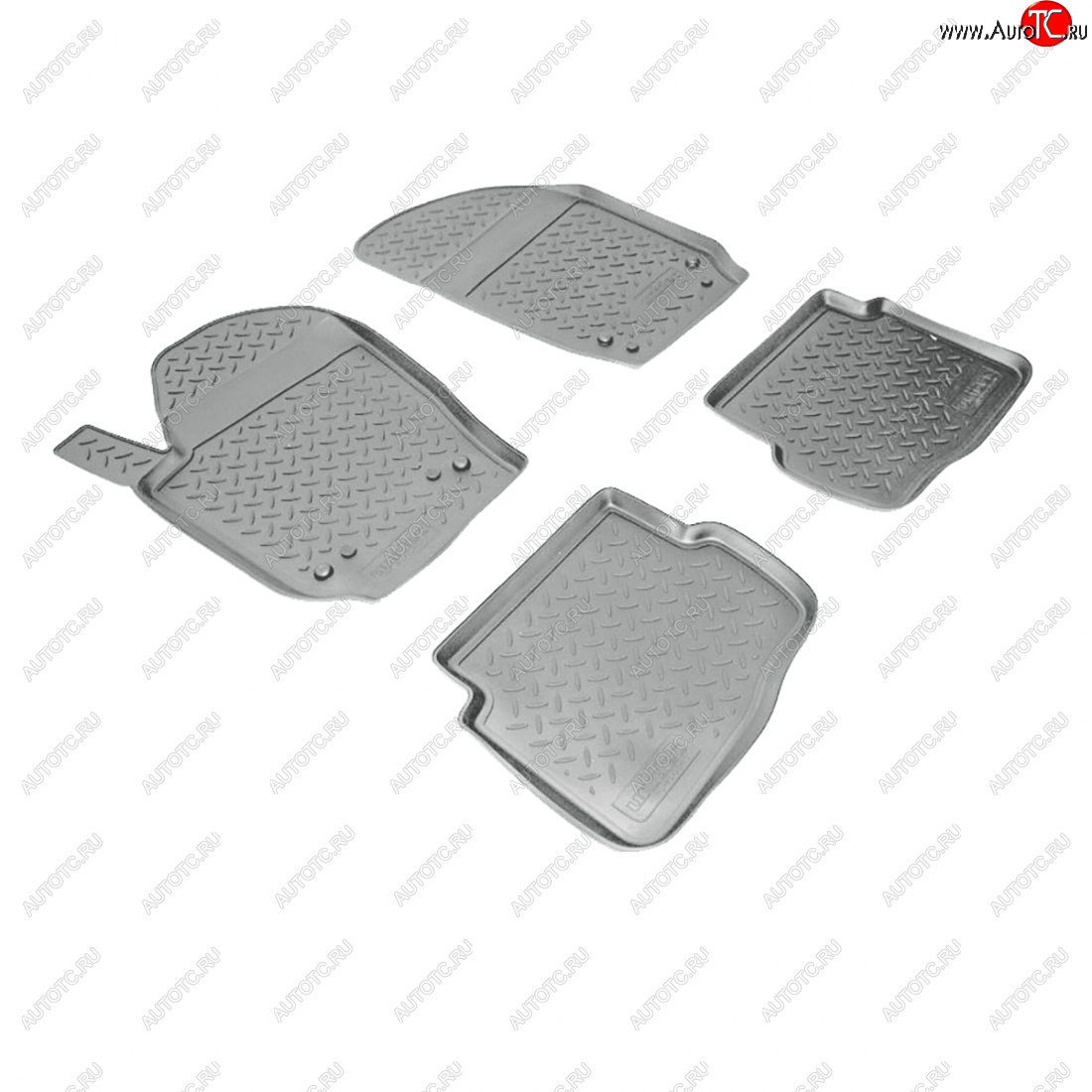 2 589 р. Коврики салонные Norplast  Volkswagen Polo  9N1 (2001-2009) седан дорестайлинг, хэтчбэк 5 дв. дорестайлинг, рестайлинг седан, рестайлинг, хэтчбэк 5 дв. (серый)  с доставкой в г. Пермь