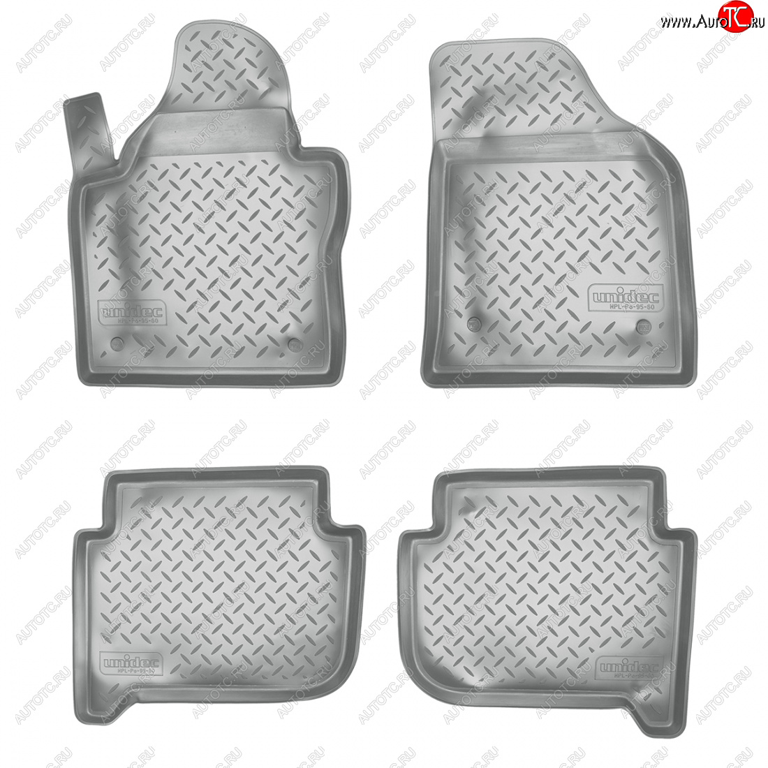 2 999 р. Коврики салонные Norplast  Volkswagen Touran  1T (2003-2006) дорестайлинг минивэн (серый)  с доставкой в г. Пермь