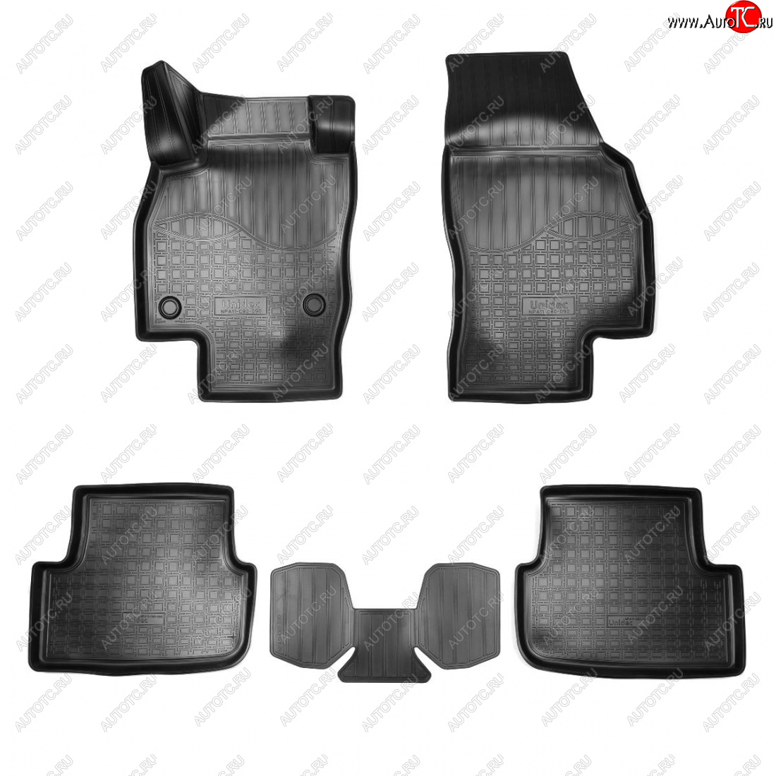 2 459 р. Коврики салонные 3D Seat Arona (2017-2025) (черный)  с доставкой в г. Пермь