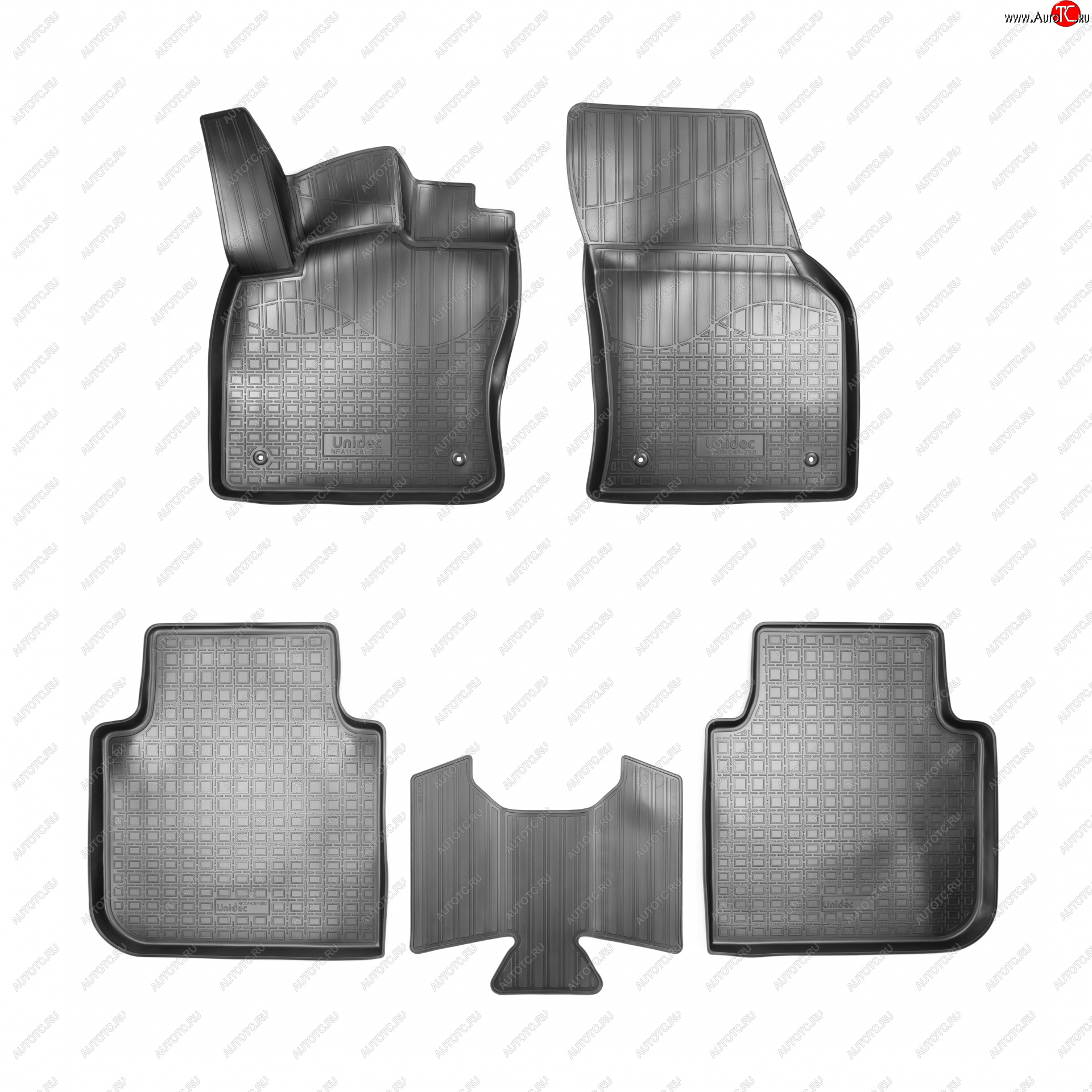 2 569 р. Коврики салонные 3D Norplast  Skoda Kodiaq  NU7 (2017-2021) дорестайлинг (черный)  с доставкой в г. Пермь