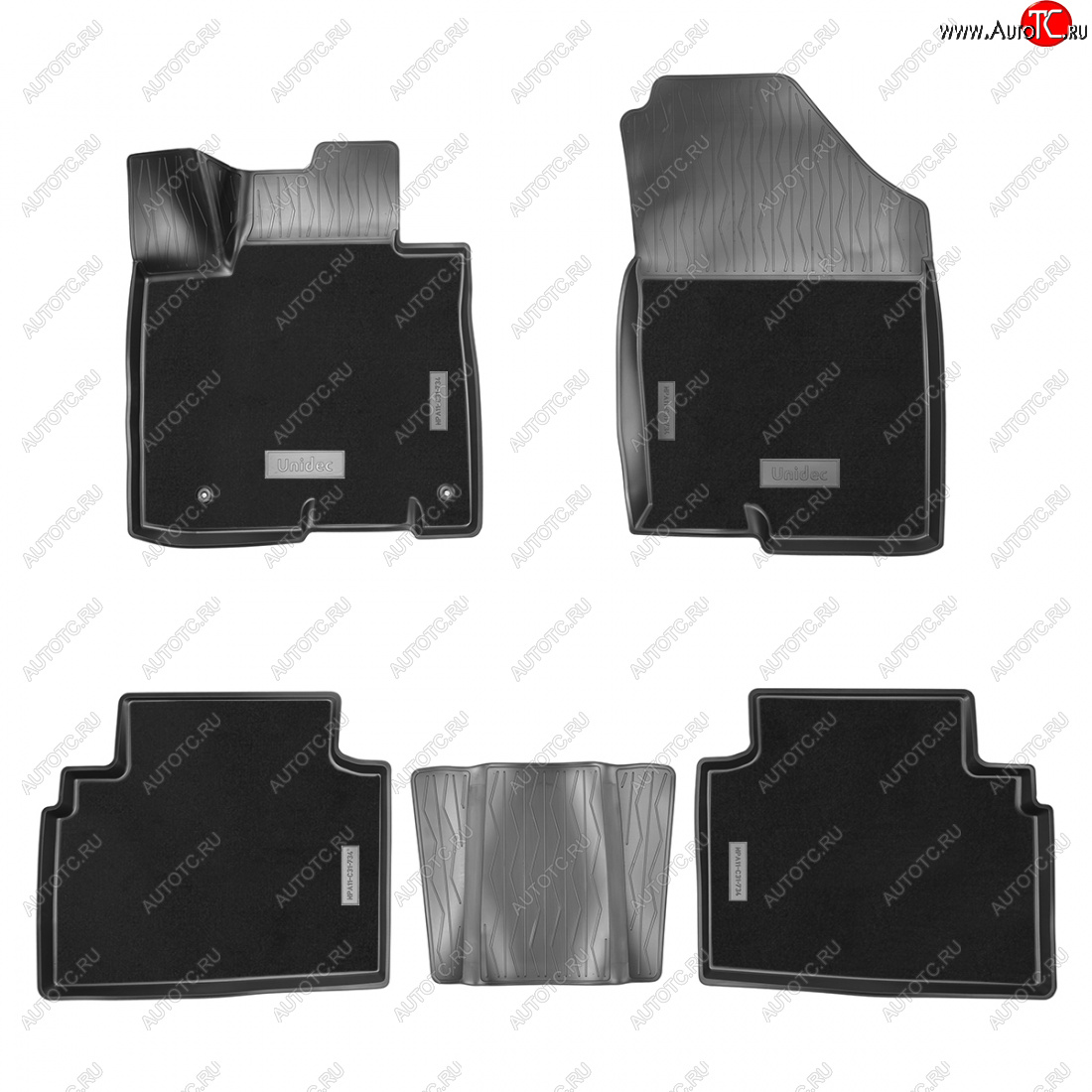 3 999 р. Коврики салонные комбинированные 3D Norplast Hyundai Tucson NX4 (2020-2022) (черный)  с доставкой в г. Пермь