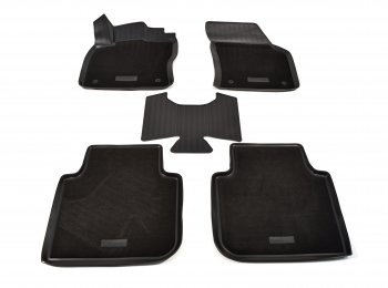 Коврики салонные комбинированные 3D Norplast Skoda Kodiaq  NU7 (2017-2021) дорестайлинг (черный)