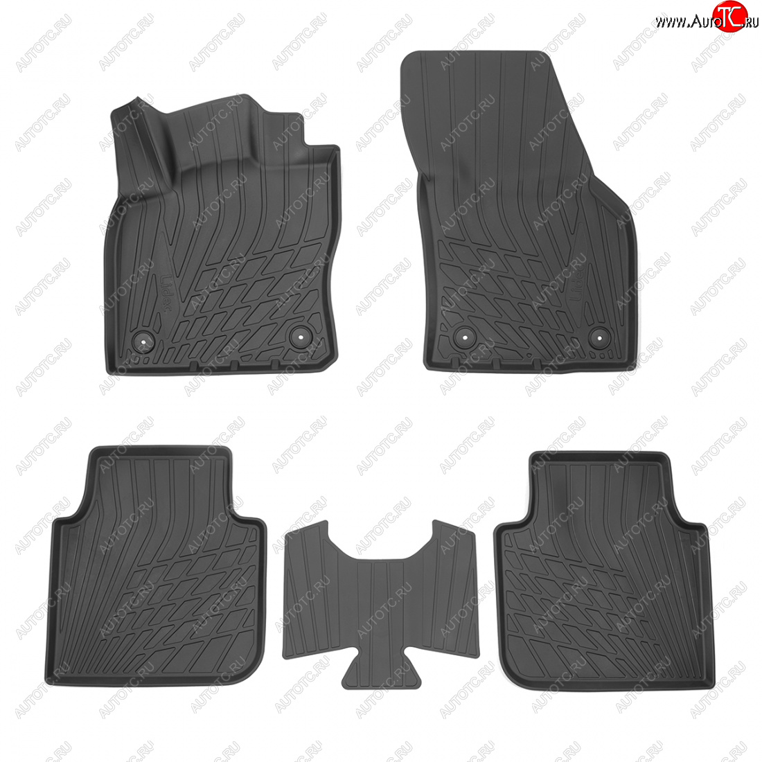 2 349 р. Коврики салонные литьевые 3D Norplast  Skoda Kodiaq  NU7 (2017-2021) дорестайлинг (черный)  с доставкой в г. Пермь