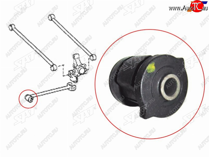 241 р. Сайлентблок задней продольной тяги TOYOTA CALDINACARINACORONACOROLLACAMRYMARK2 QUALIS 4WD 91-01 SAT ST-48725-12460  с доставкой в г. Пермь