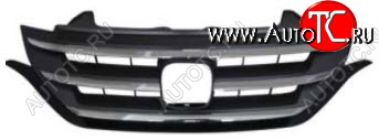 6 499 р. CR-V 12- РЕШЕТКА РАДИАТОРА С ХРОМ МОЛДИНГ (Китай)  Honda CR-V  RM1,RM3,RM4 (2012-2015) дорестайлинг (Неокрашенная)  с доставкой в г. Пермь