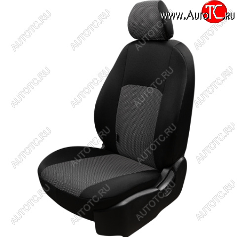 6 799 р. Комплект чехлов для сидений, (РЗС 60/40, 3Г жаккард), ДУБЛИН Lord Autofashion  Chevrolet Aveo ( T200,  T250) (2002-2011) хэтчбек 5 дв, седан, седан рестайлинг (черный, вставка Зигзаг серая, строчка черная)  с доставкой в г. Пермь