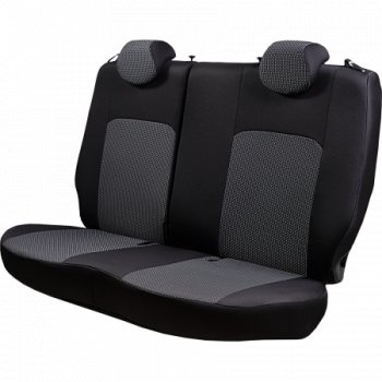 7 299 р. Комплект чехлов для сидений, (РЗС 60/40, 3Г жаккард), ДУБЛИН Lord Autofashion  Chevrolet Aveo ( T200,  T250) (2002-2011) хэтчбек 5 дв, седан, седан рестайлинг (черный, вставка Сеул серая, строчка серая)  с доставкой в г. Пермь. Увеличить фотографию 7