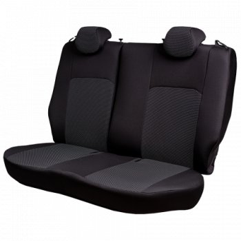 4 949 р. Комплект чехлов для сидений (РЗС 40/60 2Г жаккард) Дублин Lord Autofashion Chevrolet Cobalt седан дорестайлинг (2011-2016) (черный, вставка Ёж Белая, строчка черная)  с доставкой в г. Пермь. Увеличить фотографию 6