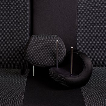 4 949 р. Комплект чехлов для сидений (РЗС 40/60 2Г жаккард) Дублин Lord Autofashion Chevrolet Cobalt седан дорестайлинг (2011-2016) (черный, вставка Ёж Белая, строчка черная)  с доставкой в г. Пермь. Увеличить фотографию 7