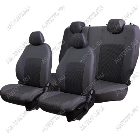 5 349 р. Чехлы сидений (ЦЗС, жаккард) ДУБЛИН Lord Autofashion  Daewoo Matiz  M150 (2000-2016) рестайлинг (серый/вставка Сеул серый)  с доставкой в г. Пермь