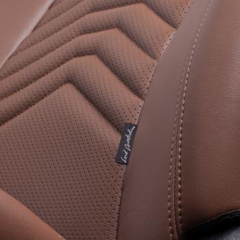 24 649 р. Комплект чехлов для сидений (к. Trend Spor Орегон) БАЙРОН ст ПРЕЗИДЕНТ Lord Autofashion  Ford Focus  3 (2010-2019) универсал дорестайлинг, хэтчбэк дорестайлинг, седан дорестайлинг, седан рестайлинг, универсал рестайлинг, хэтчбэк рестайлинг (темно-коричневый, вставка темно-коричнвая+коричневая, строчка коричневая)  с доставкой в г. Пермь. Увеличить фотографию 3