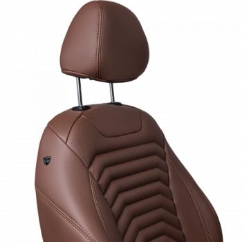 24 649 р. Комплект чехлов для сидений (к. Trend Spor Орегон) БАЙРОН ст ПРЕЗИДЕНТ Lord Autofashion  Ford Focus  3 (2010-2019) универсал дорестайлинг, хэтчбэк дорестайлинг, седан дорестайлинг, седан рестайлинг, универсал рестайлинг, хэтчбэк рестайлинг (темно-коричневый, вставка темно-коричнвая+коричневая, строчка коричневая)  с доставкой в г. Пермь. Увеличить фотографию 6
