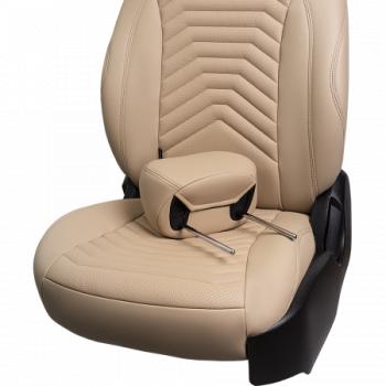 26 399 р. Комплект чехлов для сидений (к.Trend Spor РЗСиС 60/40-без подлок. 3Г Орегон) БАЙРОН ст ПРЕЗИДЕНТ Lord Autofashion  Ford Focus  3 (2010-2019) универсал дорестайлинг, хэтчбэк дорестайлинг, седан дорестайлинг, седан рестайлинг, универсал рестайлинг, хэтчбэк рестайлинг (бежевый, вставка бежевая, строчка бежевая)  с доставкой в г. Пермь. Увеличить фотографию 6