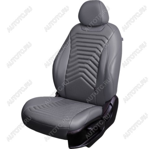 26 399 р. Комплект чехлов для сидений (к.Trend Spor РЗСиС 60/40-без подлок. 3Г Орегон) БАЙРОН ст ПРЕЗИДЕНТ Lord Autofashion  Ford Focus  3 (2010-2019) универсал дорестайлинг, хэтчбэк дорестайлинг, седан дорестайлинг, седан рестайлинг, универсал рестайлинг, хэтчбэк рестайлинг (серый, вставка серая+темно-серая, строчка темно-серая)  с доставкой в г. Пермь
