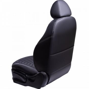24 649 р. Комплект чехлов для сидений (к. Trend Spor Орегон) БАЙРОН ст ПРЕЗИДЕНТ Lord Autofashion  Ford Focus  3 (2010-2019) универсал дорестайлинг, хэтчбэк дорестайлинг, седан дорестайлинг, седан рестайлинг, универсал рестайлинг, хэтчбэк рестайлинг (черный, вставка черная, строчка бежевая)  с доставкой в г. Пермь. Увеличить фотографию 4