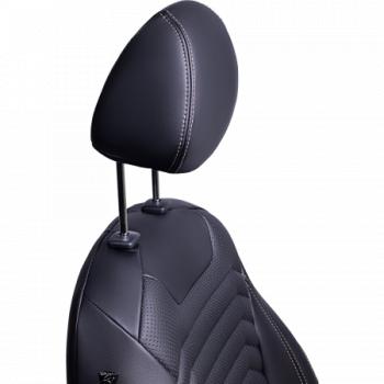24 649 р. Комплект чехлов для сидений (к. Trend Spor Орегон) БАЙРОН ст ПРЕЗИДЕНТ Lord Autofashion  Ford Focus  3 (2010-2019) универсал дорестайлинг, хэтчбэк дорестайлинг, седан дорестайлинг, седан рестайлинг, универсал рестайлинг, хэтчбэк рестайлинг (черный, вставка черная, строчка бежевая)  с доставкой в г. Пермь. Увеличить фотографию 2