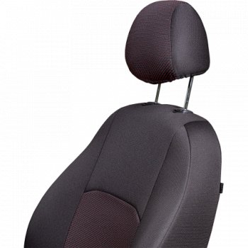 5 999 р. Комплект чехлов для сидений (РЗСиС 50/50, 2П жаккард) Дублин Lord Autofashion Chery Tiggo T11 дорестайлинг (2005-2013) (черный, вставка Ёж Красный, сточка черная)  с доставкой в г. Пермь. Увеличить фотографию 5