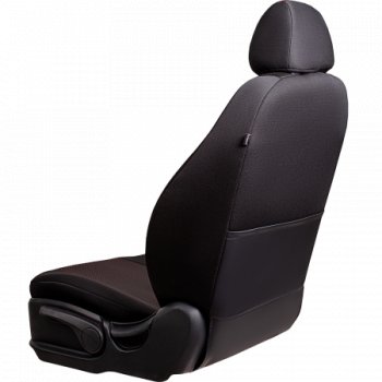 5 999 р. Комплект чехлов для сидений (РЗСиС 50/50, 2П жаккард) Дублин Lord Autofashion Chery Tiggo T11 дорестайлинг (2005-2013) (черный, вставка Ёж Красный, сточка черная)  с доставкой в г. Пермь. Увеличить фотографию 6