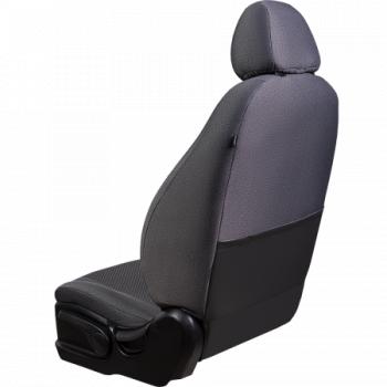 5 799 р. Комплект чехлов для сидений (РЗС 60/40 2Г Жаккард) Дублин Lord Autofashion Hyundai Solaris RBr седан дорестайлинг (2010-2014) (серый, вставка Сеул серая)  с доставкой в г. Пермь. Увеличить фотографию 3