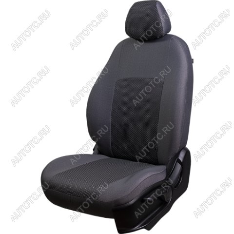 5 799 р. Комплект чехлов для сидений (РЗС 60/40 2Г Жаккард) Дублин Lord Autofashion Hyundai Solaris RBr седан дорестайлинг (2010-2014) (серый, вставка Сеул серая)  с доставкой в г. Пермь