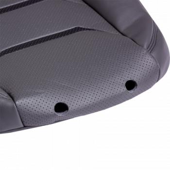 11 899 р. Комплект чехлов для сидений (ЦЗС 3Г Орегон) ТУРИН-2 Lord Autofashion  Nissan Almera  G15 (2012-2019) седан (серый, вставка серая+черная, строчка серая)  с доставкой в г. Пермь. Увеличить фотографию 6