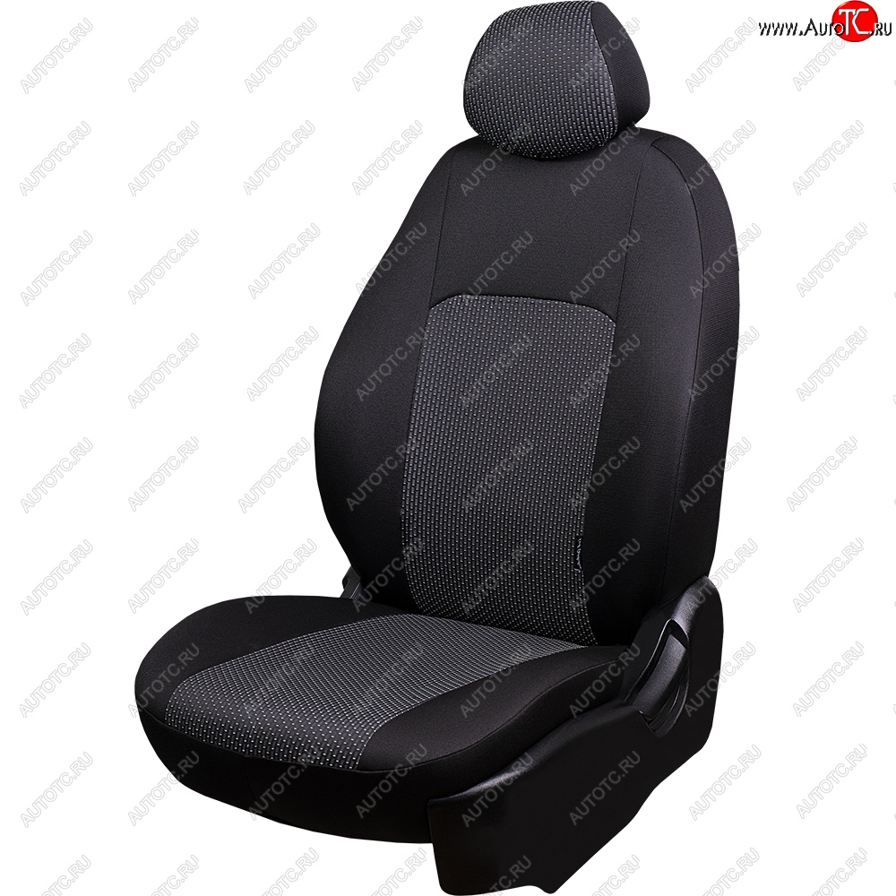 7 649 р. Чехлы сидений (7 мест, со столами, 2й ряд без подгол., жаккард) Lord Autofashion ДУБЛИН  ГАЗ ГАЗель Next  A21,A22, С41, С42, Фермер (2014-2025)  шасси со сдвоенной  (черный/сеул серый)  с доставкой в г. Пермь
