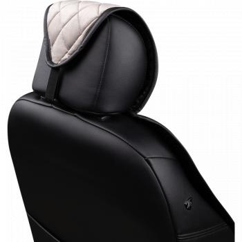 2 699 р. Накидка (2 места Хами) АЛЯСКА ст РОМБ Lord Autofashion   (светло-серая, строчка сераяя)  с доставкой в г. Пермь. Увеличить фотографию 3