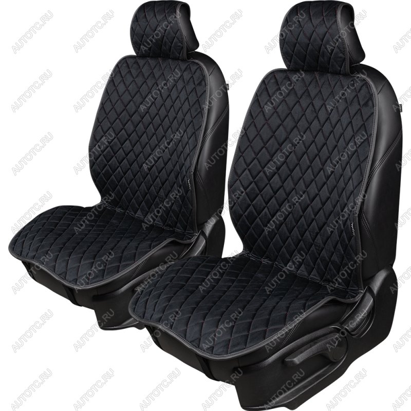 2 499 р. Накидка (2 места Хами) АЛЯСКА ст РОМБ Lord Autofashion   (черный, строчка красная)  с доставкой в г. Пермь