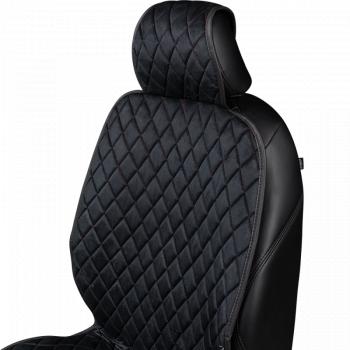2 499 р. Накидка (2 места Хами) АЛЯСКА ст РОМБ Lord Autofashion   (черный, строчка красная)  с доставкой в г. Пермь. Увеличить фотографию 2