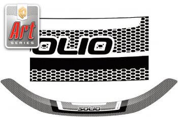 Дефлектор капот CA-Plastic Suzuki Solio (2015-2020) (серия ART белая)