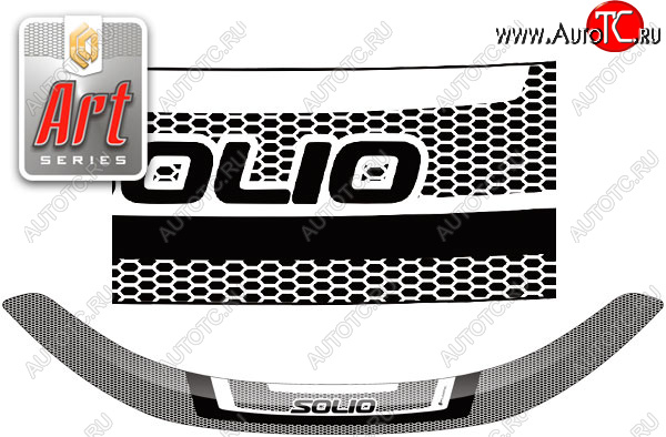 2 199 р. Дефлектор капота CA-Plastic  Suzuki Solio (2015-2020) (Серия Art серебро)  с доставкой в г. Пермь