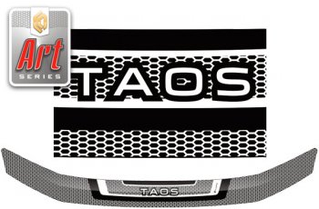 Дефлектор капота CA-Plastic Volkswagen Taos (2020-2022) (Серия Art серебро)