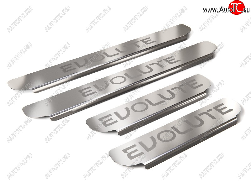4 199 р. Накладки на пороги ТСС Тюнинг  Evolute i-Joy (2022-2025) джип (лист шлифованный)  с доставкой в г. Пермь