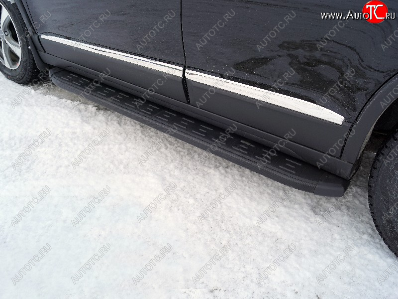 21 999 р. Пороги алюминиевые с пластиковой накладкой, ТСС Тюнинг  Haval M6 (2021-2025) (карбон черные)  с доставкой в г. Пермь