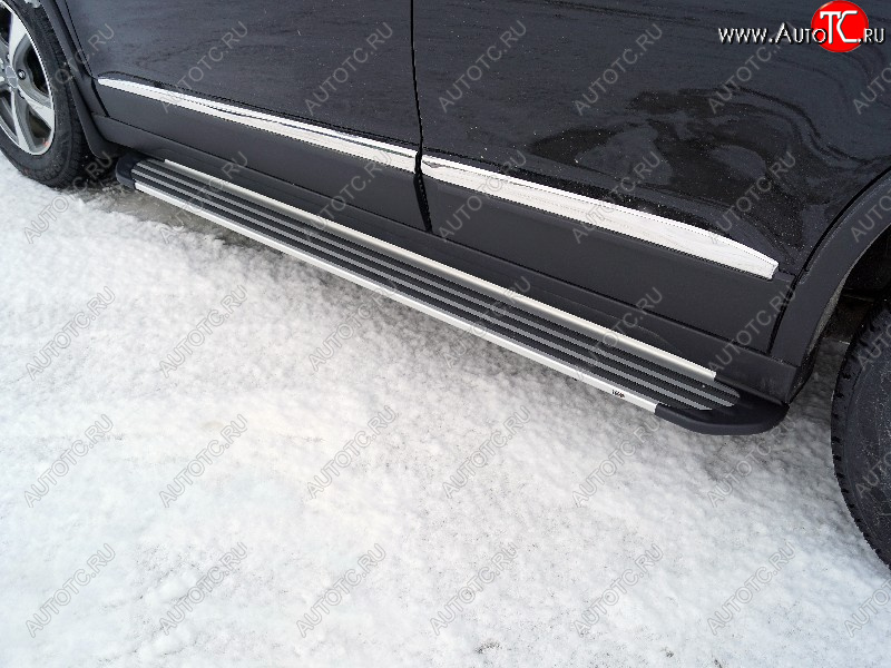 20 599 р. Пороги алюминиевые Slim Line ТСС Тюнинг  Haval M6 (2021-2025) (Silver)  с доставкой в г. Пермь