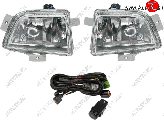 3 279 р. Комплект противотуманных фар (с кнопкой и проводкой) BodyParts  Chevrolet Aveo  T200 (2002-2008) хэтчбек 5 дв, седан  с доставкой в г. Пермь