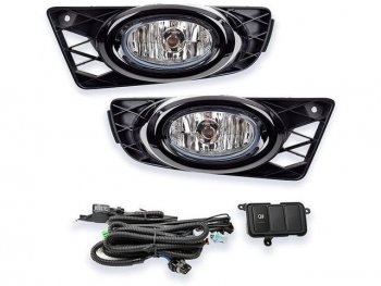 Комплект противотуманных фар (с проводкой, кнопкой, пр-во Китай) BODYPARTS Honda Civic  FD (2009-2011) седан рестайлинг