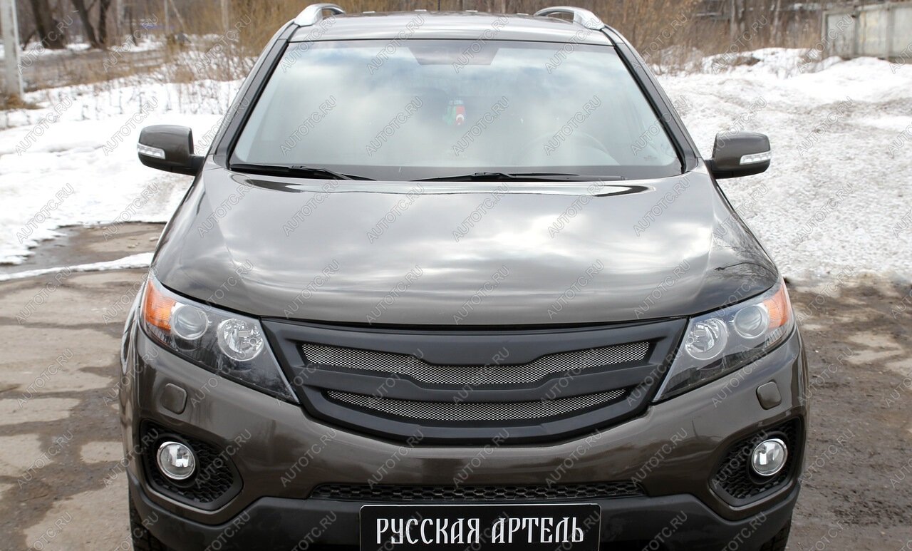 5 749 р. Решетка радиатора Русская Артель KIA Sorento XM дорестайлинг (2009-2012) (черная сетка)  с доставкой в г. Пермь