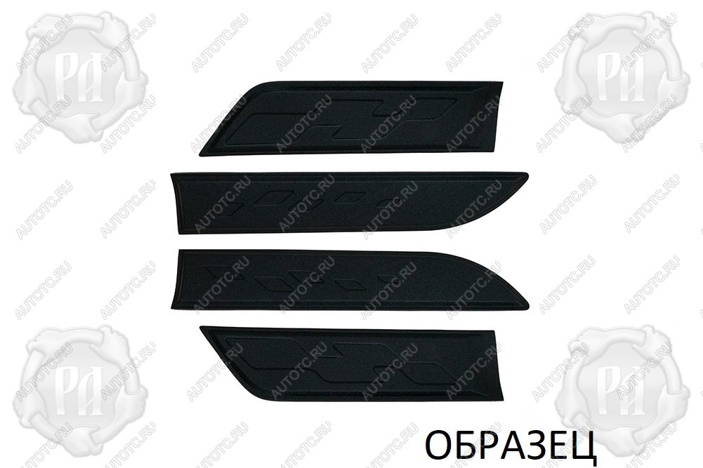 7 249 р. Молдинги на двери (широкие) Русская Артель Nissan Navara 2 D40 дорестайлинг (2004-2010) (шагрень)  с доставкой в г. Пермь