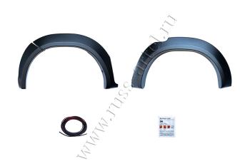 27 549 р. Расширители колесных арок (вынос 25 мм)(Exclusive Black) Русская Артель Toyota Hilux AN120 1-ый рестайлинг (2017-2020) (глянец под покраску)  с доставкой в г. Пермь. Увеличить фотографию 5