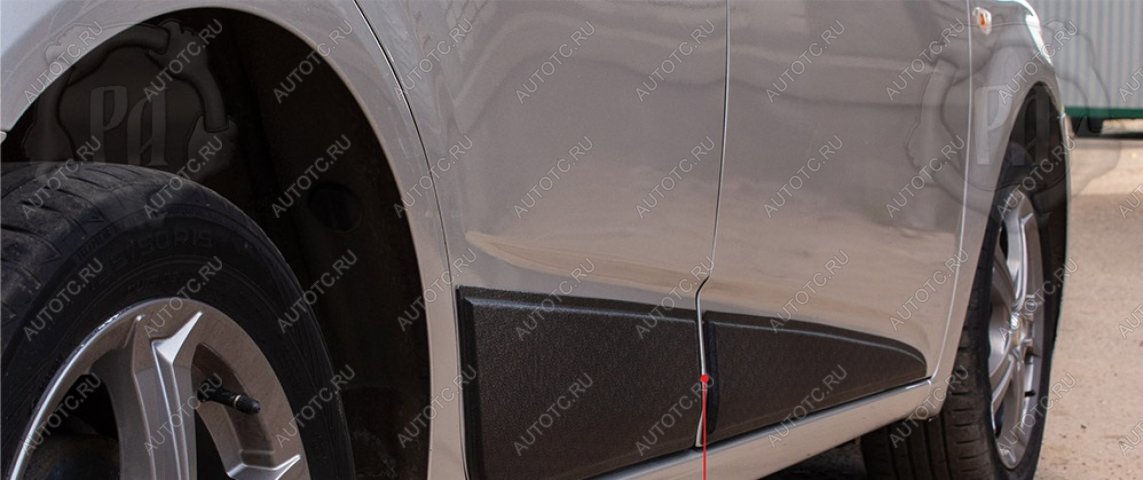 1 049 р. Молдинг двери задний правый Русская Артель Chevrolet Aveo T300 седан (2011-2015) (глянец под покраску)  с доставкой в г. Пермь
