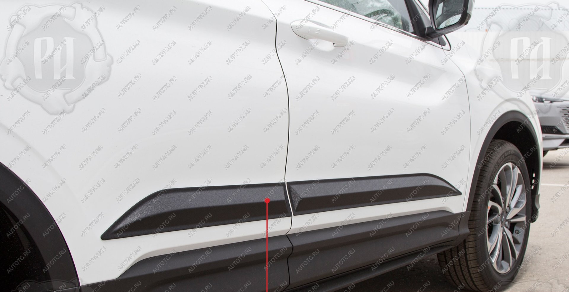 759 р. Молдинг двери задний правый Русская Артель Geely Coolray SX11 дорестайлинг (2018-2023) (шагрень)  с доставкой в г. Пермь