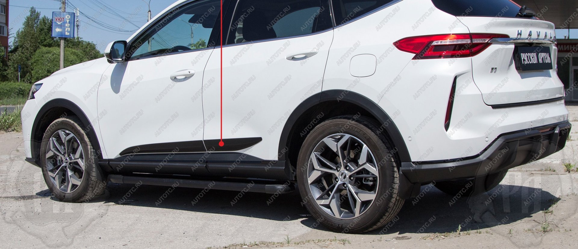 779 р. Молдинг двери задний правый Русская Артель Haval F7x дорестайлинг (2019-2022) (шагрень)  с доставкой в г. Пермь
