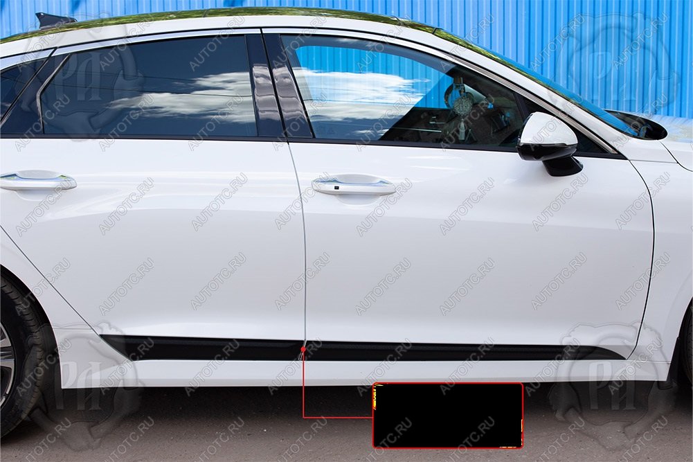 1 059 р. Молдинг двери передний правый Русская Артель KIA K5 DL (2019-2022) (глянец под покраску)  с доставкой в г. Пермь