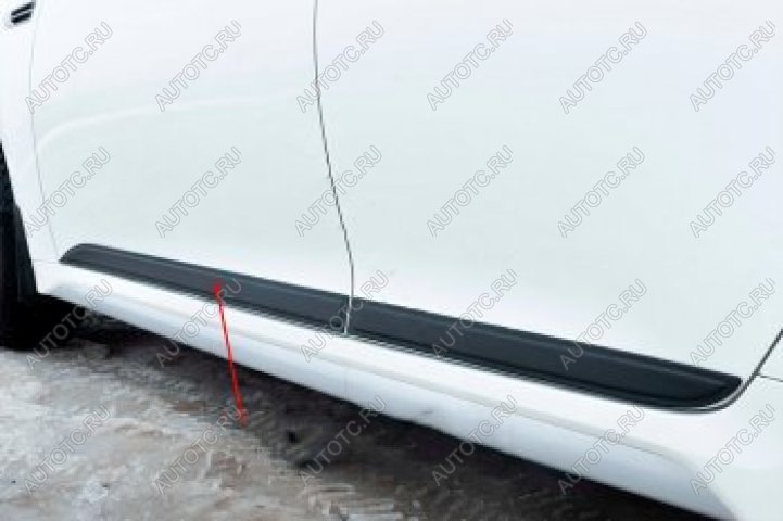 1 159 р. Молдинг двери передний правый Русская Артель KIA Optima JF седан рестайлинг (2018-2020) (шагрень)  с доставкой в г. Пермь