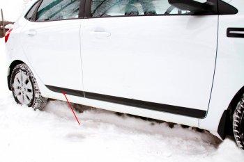Молдинг двери задний левый (вариант 2) Русская Артель KIA Rio 3 QB рестайлинг седан (2015-2017) (шагрень)