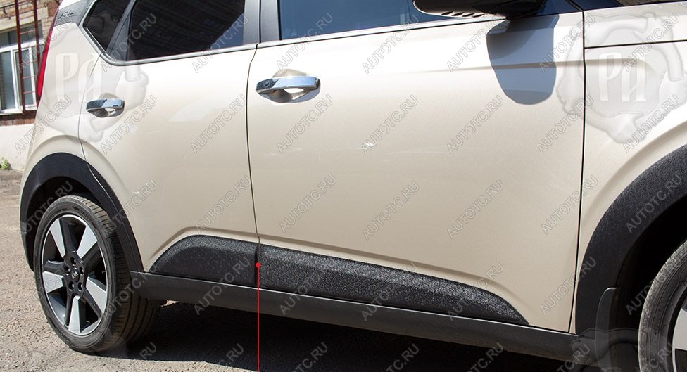 789 р. Молдинг двери задний правый Русская Артель KIA Soul SK3 (2018-2022) (глянец под покраску)  с доставкой в г. Пермь