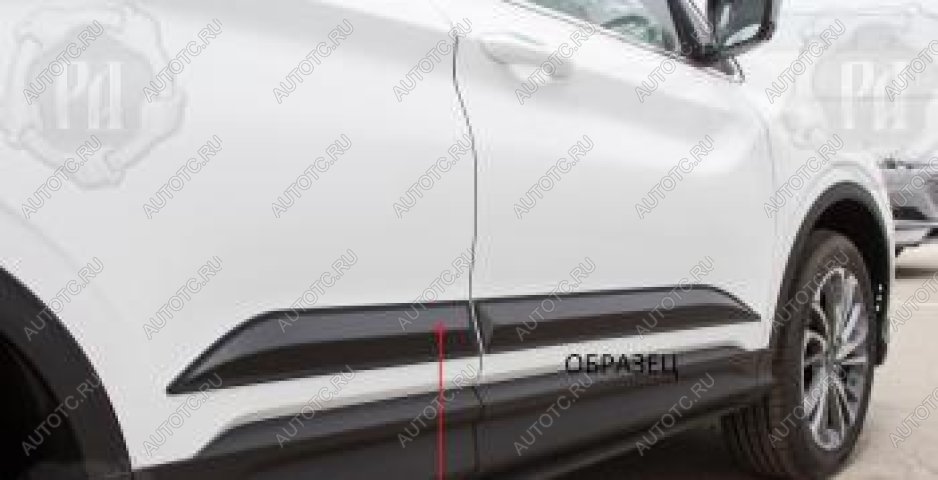1 299 р. Молдинг двери передний левый Русская Артель  Mitsubishi ASX (2017-2020) 2-ой рестайлинг (глянец под покраску)  с доставкой в г. Пермь